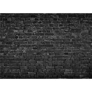 7x5ft Black Brick Wall Photography Backdrop Brick Backdrop Vintage Theme Stone